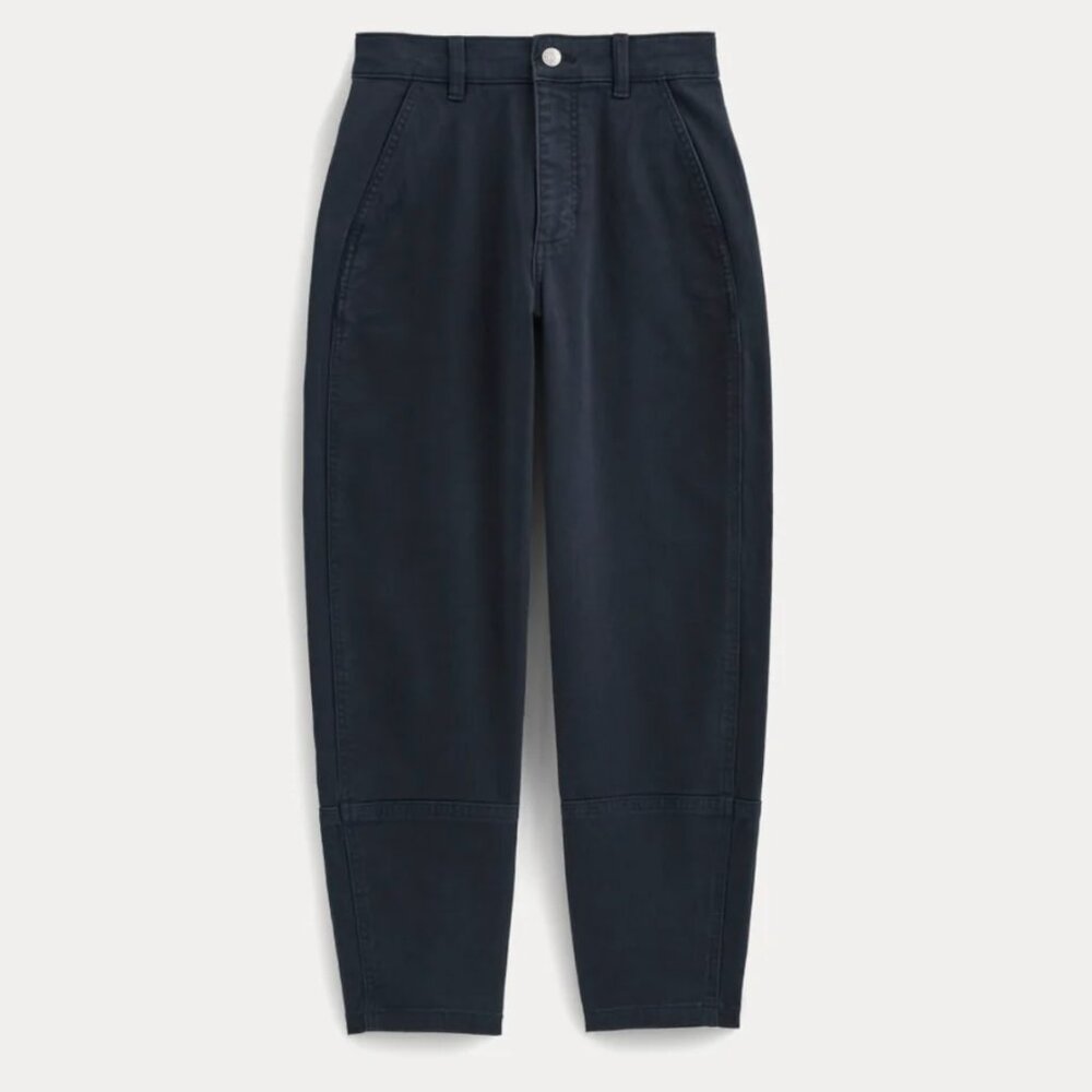 Everlane The Utility Barrel Pant Navy Blue 16 Pants Cotton